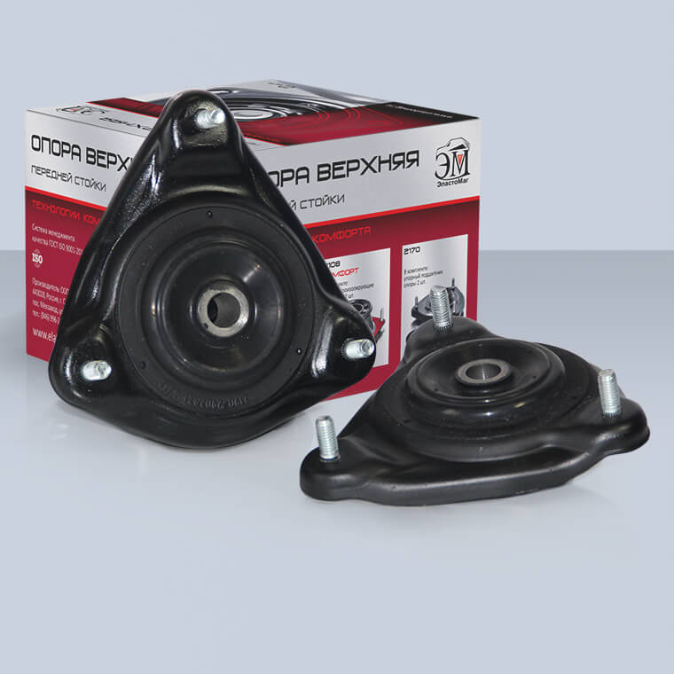 Опора стойки передней ЭМ без подшипника для а/м с ЭУР ВАЗ 2190, Datsun