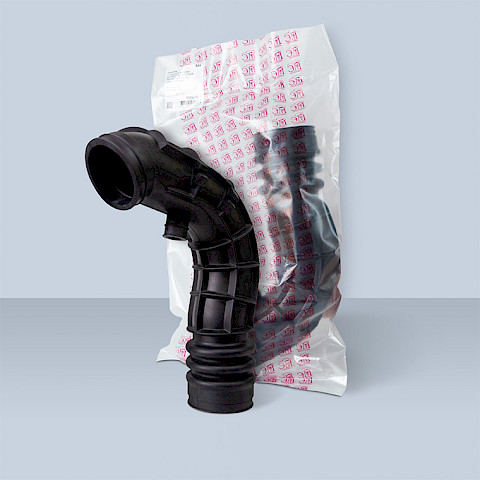 Патрубок воздушного фильтра для ВАЗ 2190, 1117-1119, Калина 2 с 16-кл. дв. с держателями